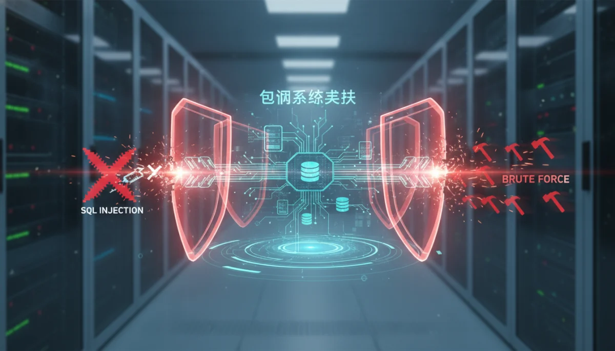包网系统架构安全加固:全面预防SQL注入与高频暴力破解